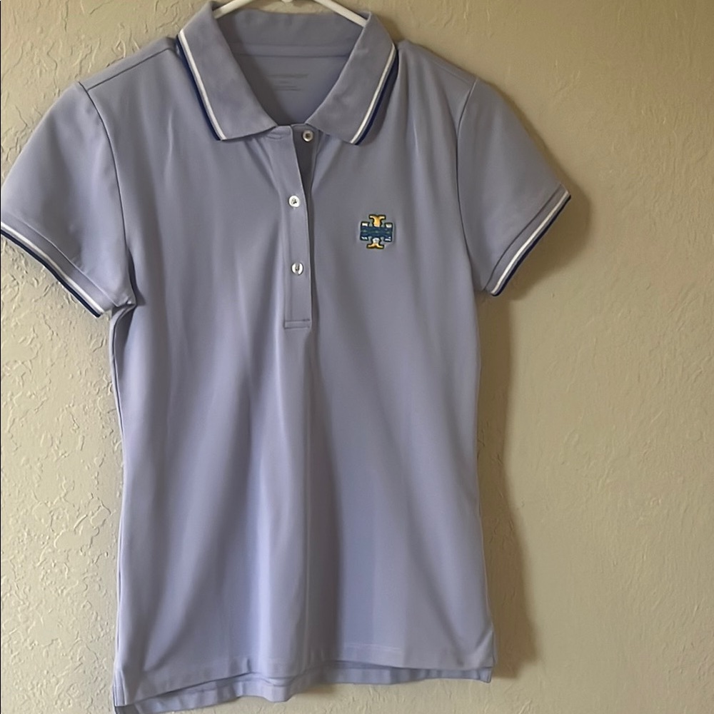 Tory Sport Tech Pique Logo Path Polo - Lavender Field/Bright Purple